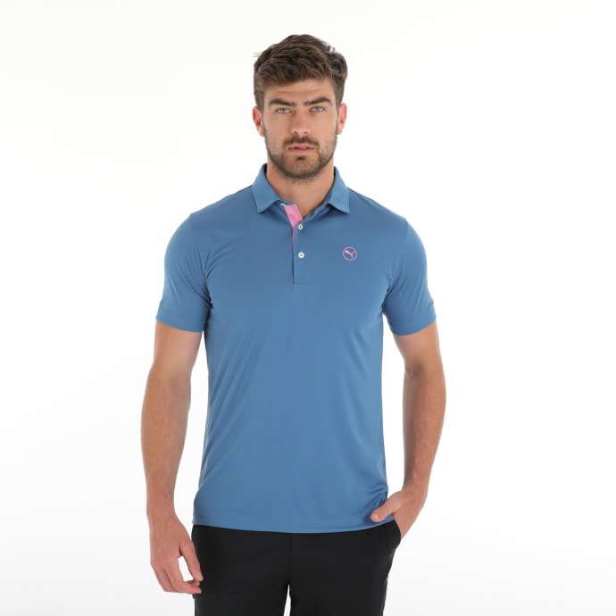 Puma Men's Golf Shirt | Solid | Blue Horizon