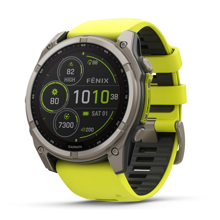 Garmin Fenix 8 Watch | 51mm | Saphire Solar | Titanium Yellow