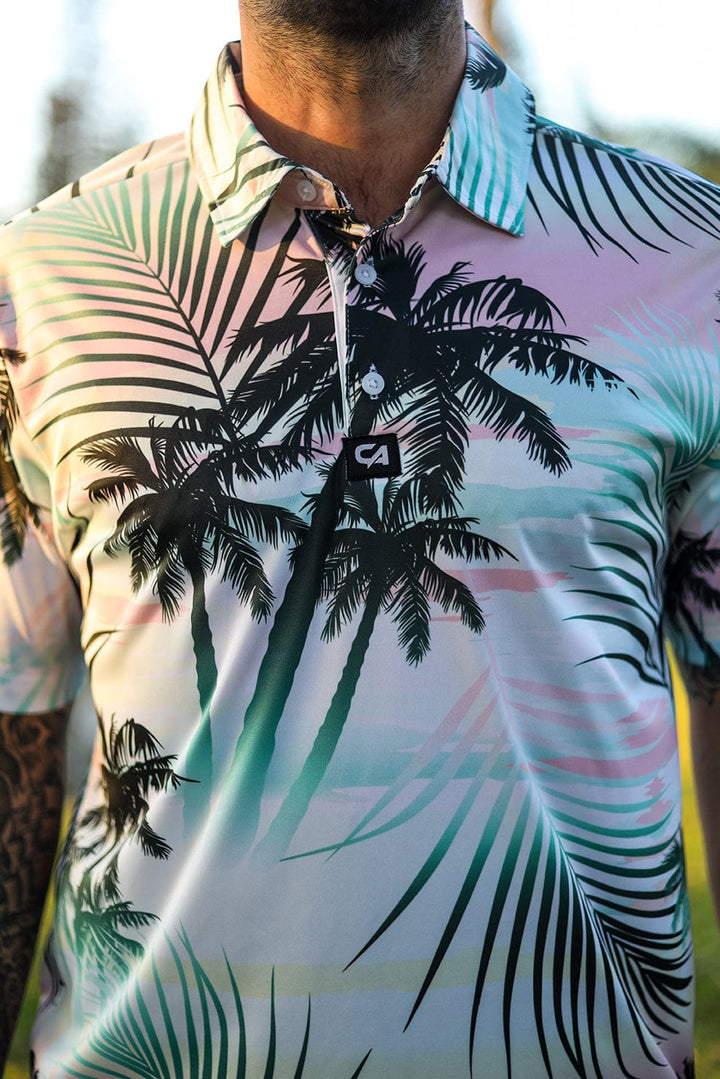 Custom Apparel Men's Funky Golf Shirt | Summer Palms