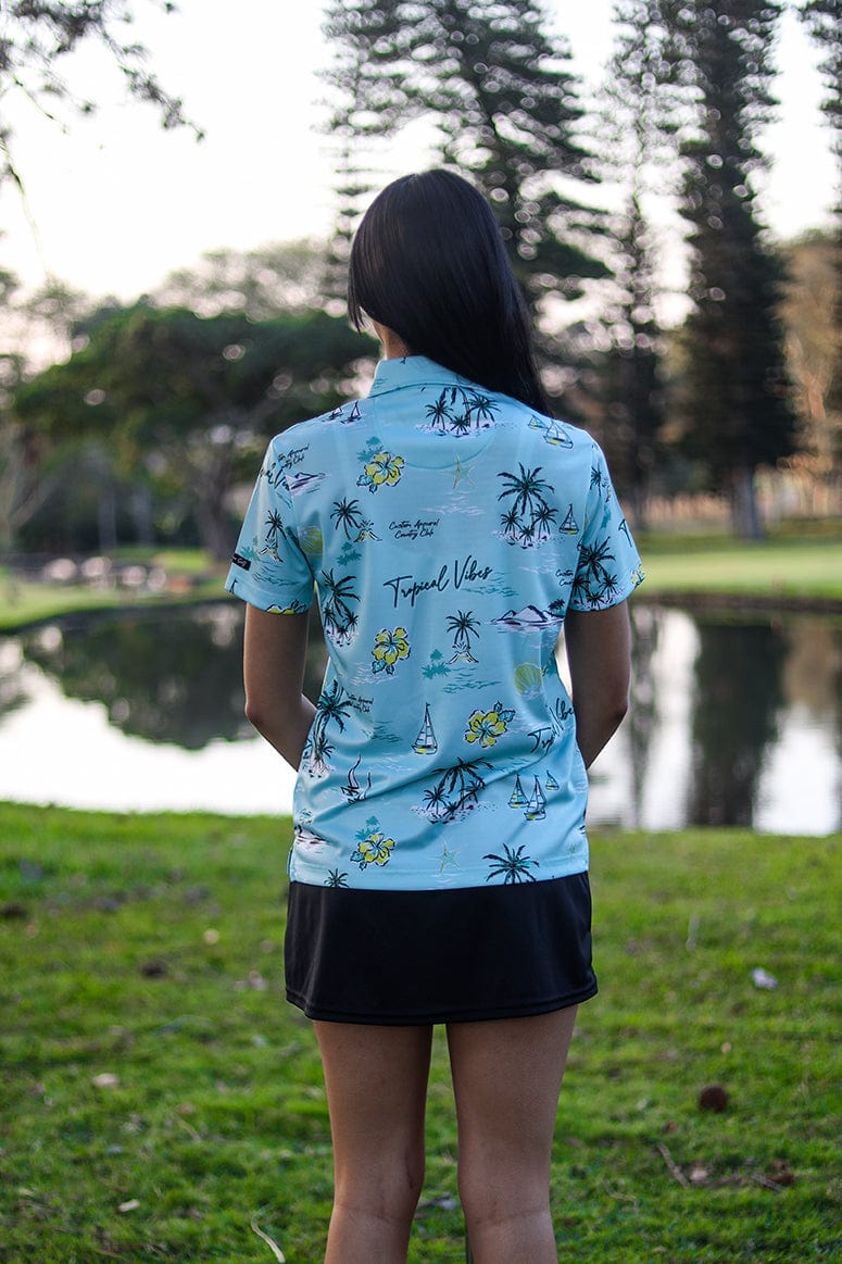 Custom Apparel Women's Golf Shirts | Funky | Tropical Vibes