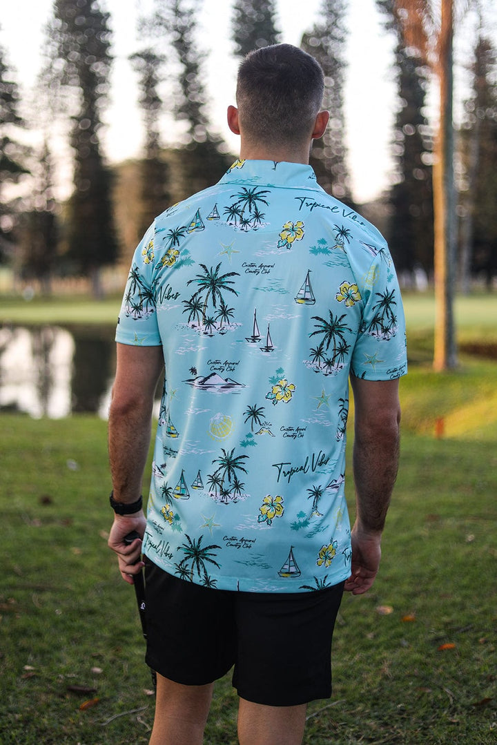 Custom Apparel Men's Funky Golf Shirt | Tropical Vibes