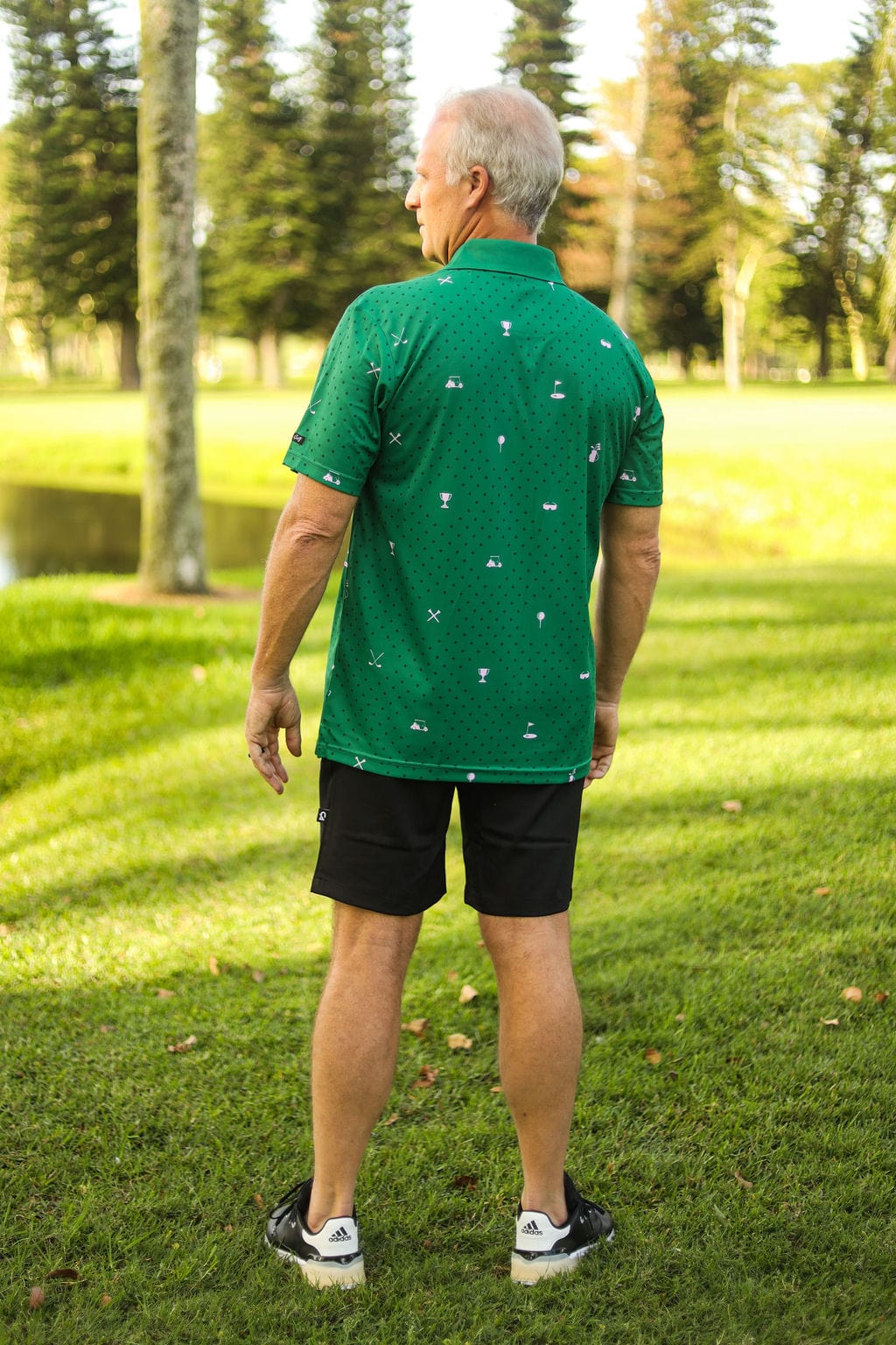 Custom Apparel Men's Golf Shirt | Statement | Green & Lilac