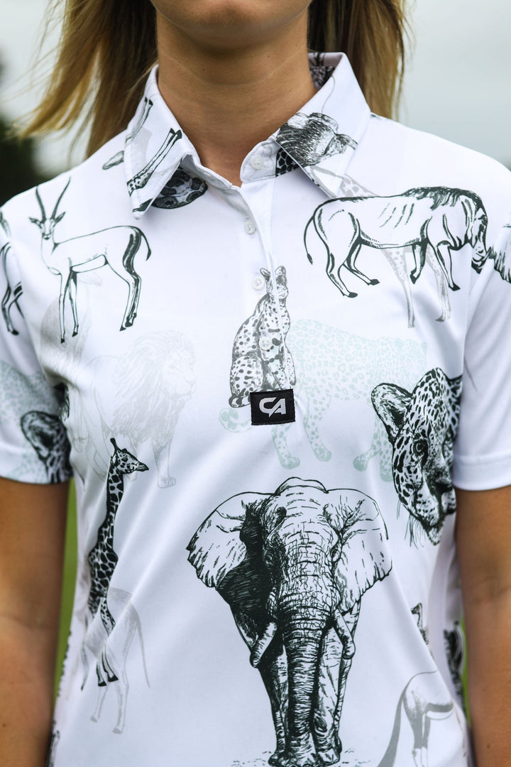 Custom Apparel Women's Golf Shirts | Funky | Wild Animals