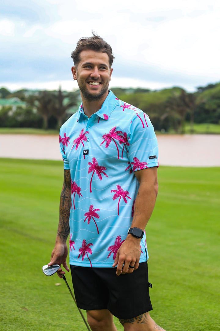 Custom Apparel Men's Golf Shirt | Funky | Palm Vibes