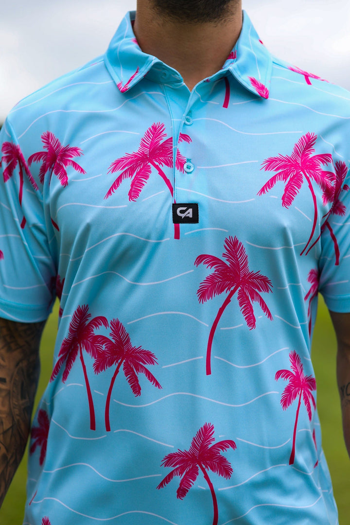 Custom Apparel Men's Golf Shirt | Funky | Palm Vibes