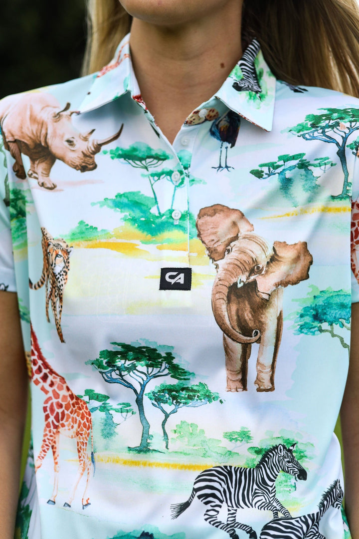 Custom Apparel Women's Golf Shirts | Funky | Safari