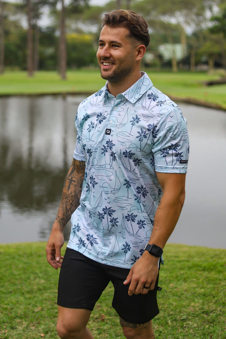 Custom Apparel Men' Golf Shirts | Funky | Island Lines