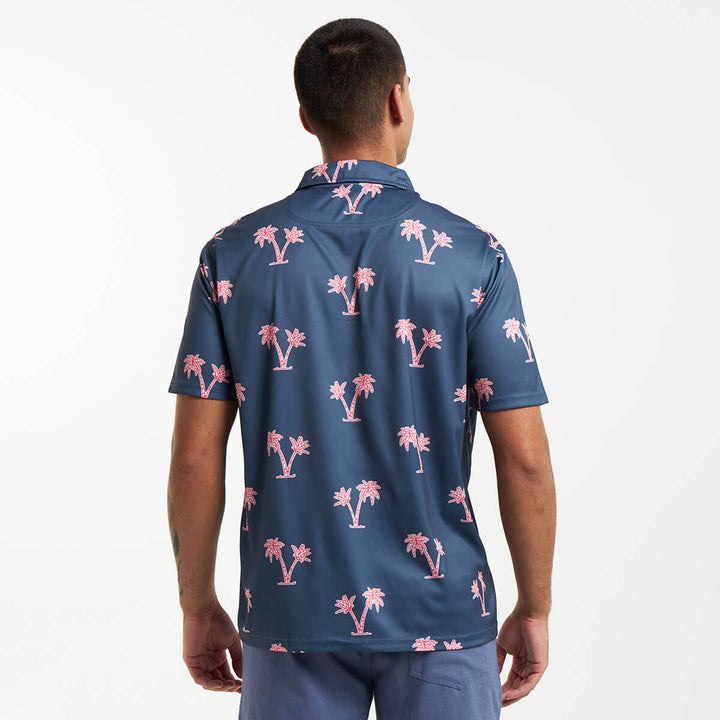 Golf Shirt - Palms | Steel