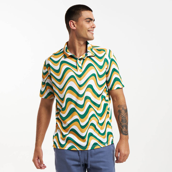 Golf Shirt - Retro Stripes | Bokke