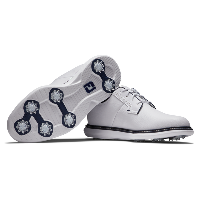 Footjoy Men's Golf Shoes | Traditions Blucher | White/Navy