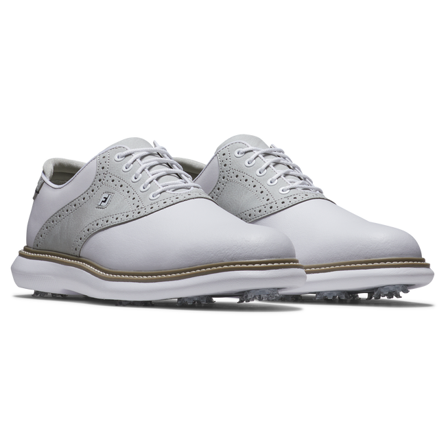 Footjoy Men's Golf Shoes | Traditions | White/Grey/White