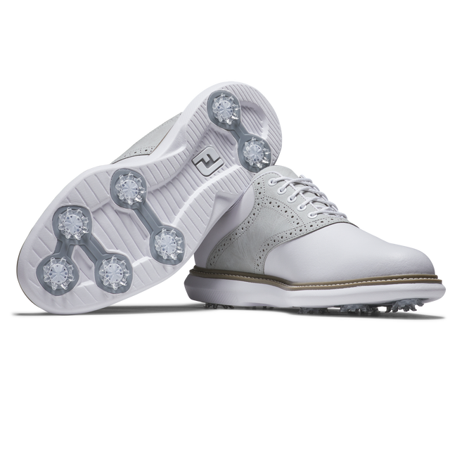 Footjoy Men's Golf Shoes | Traditions | White/Grey/White