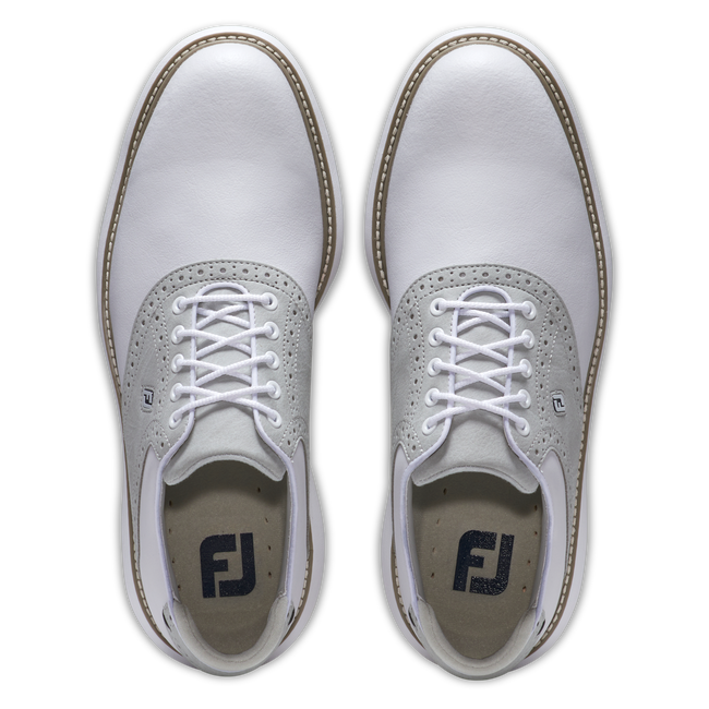 Footjoy Men's Golf Shoes | Traditions | White/Grey/White