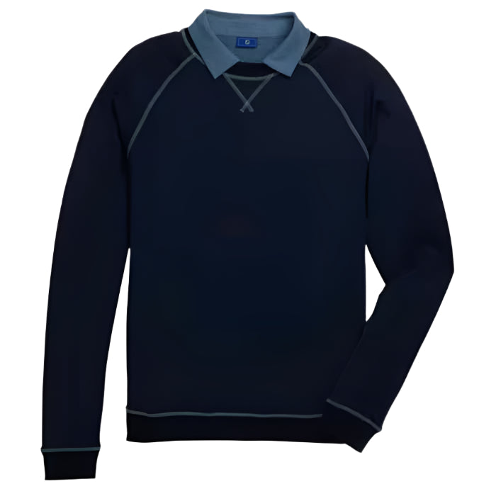 MEN'S FOOTJOY CREWNECK DRIRELEASE FRENCH | TERRY NAVY