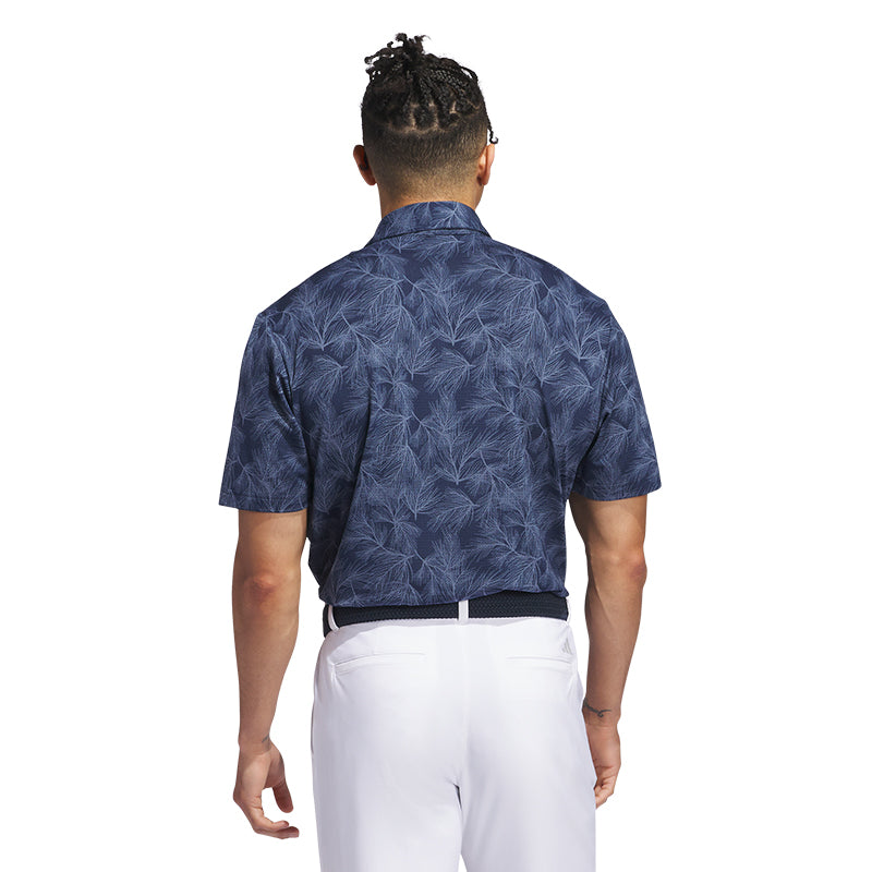 Adidas Men's Golf Shirt | Pine Print | Navy