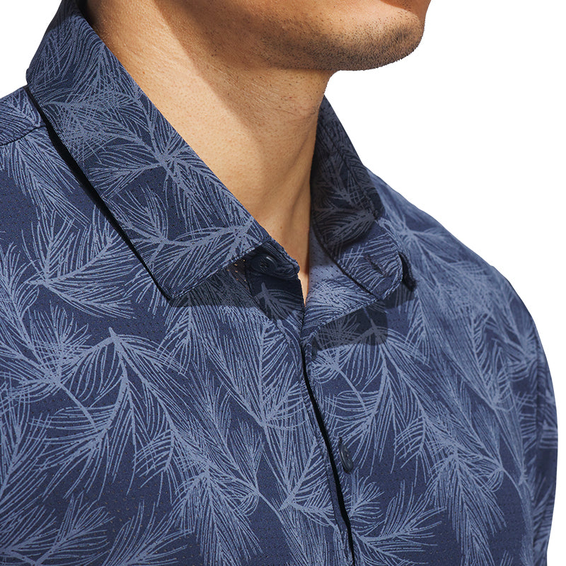 Adidas Men's Golf Shirt | Pine Print | Navy