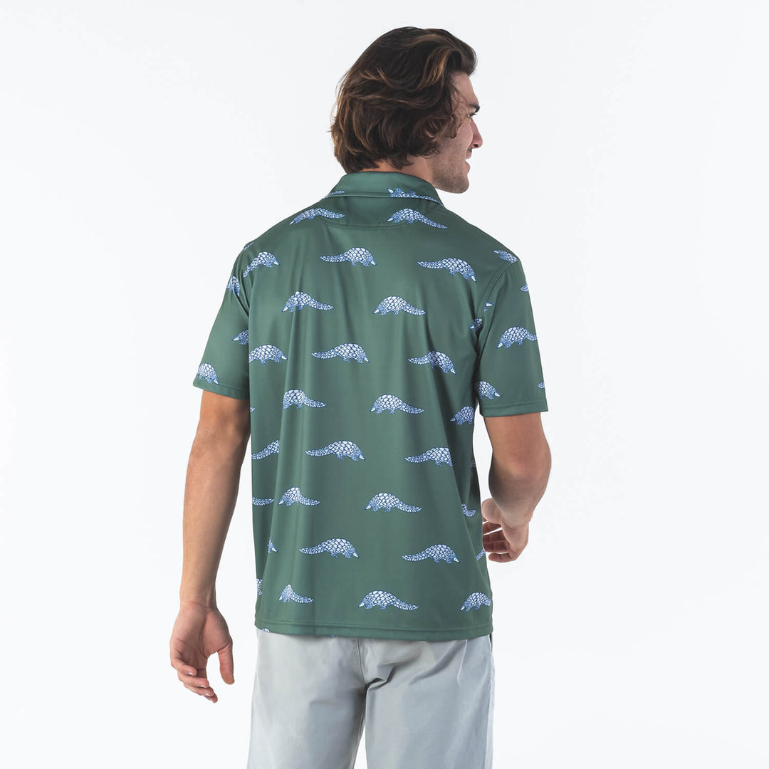 Golf Shirt - Pangolin | Army Green