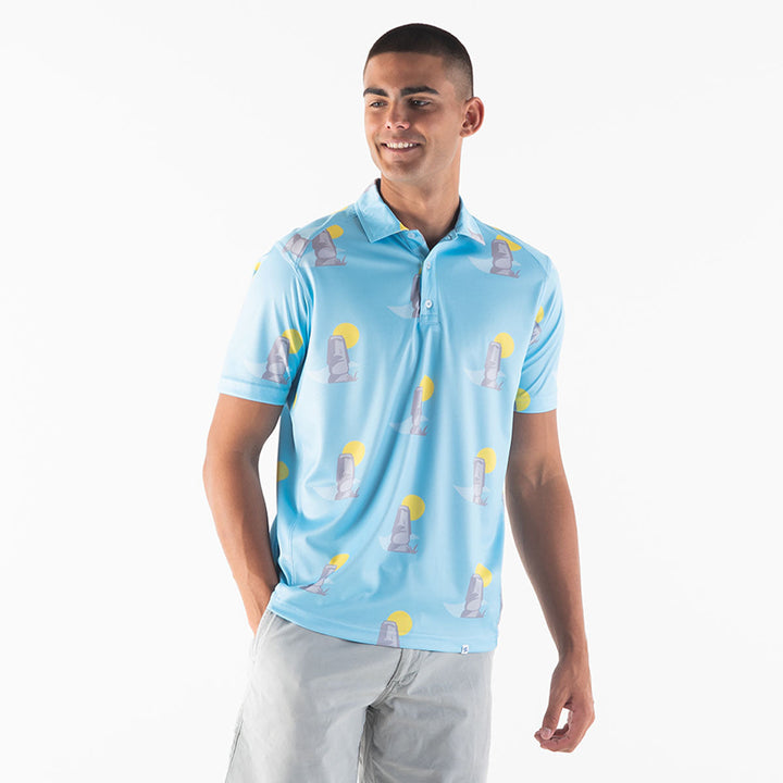 Golf Shirt - Easter Island | Baby Blue