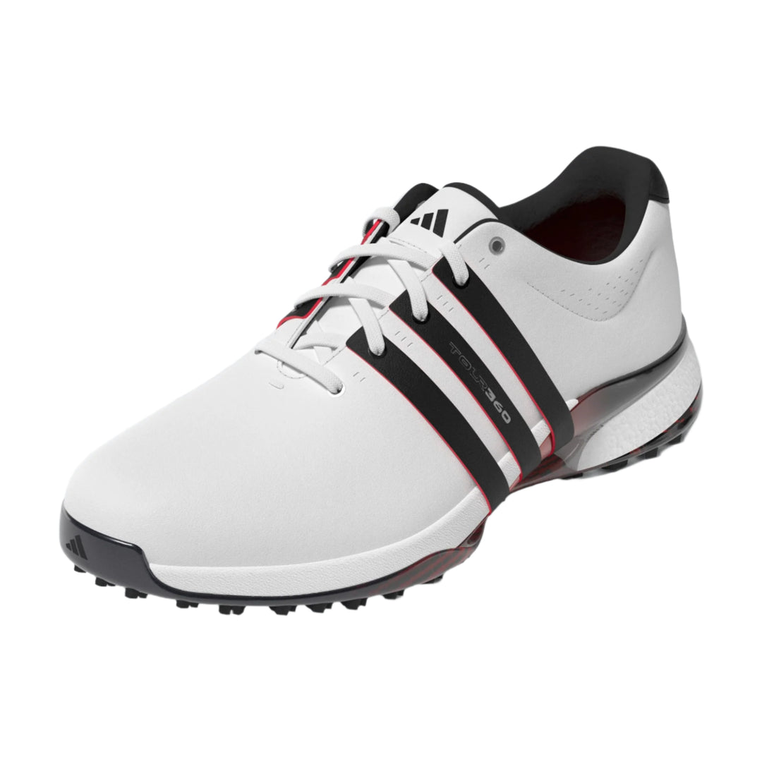 Adidas Men's Golf Shoes | Tour 360 Spikeless | White/Black/Red