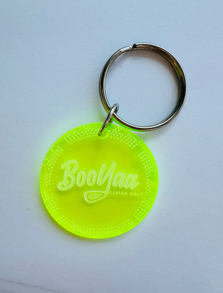 BooYaa Perspex Keyring - Neon Green