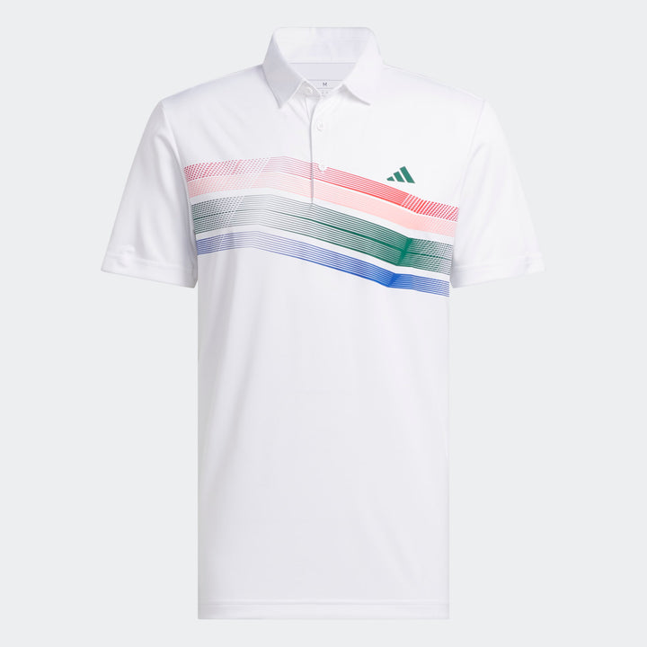 Adidas Men's Golf Shirts | Core Chest Stripe | White