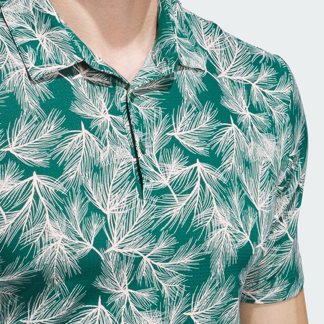 Adidas Men's Golf Shirt | Pine Print | Green