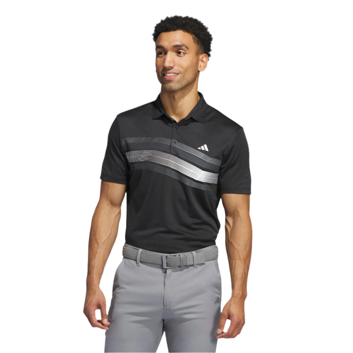 Adidas Men's Golf Shirts | Core Chest Stripe | Black