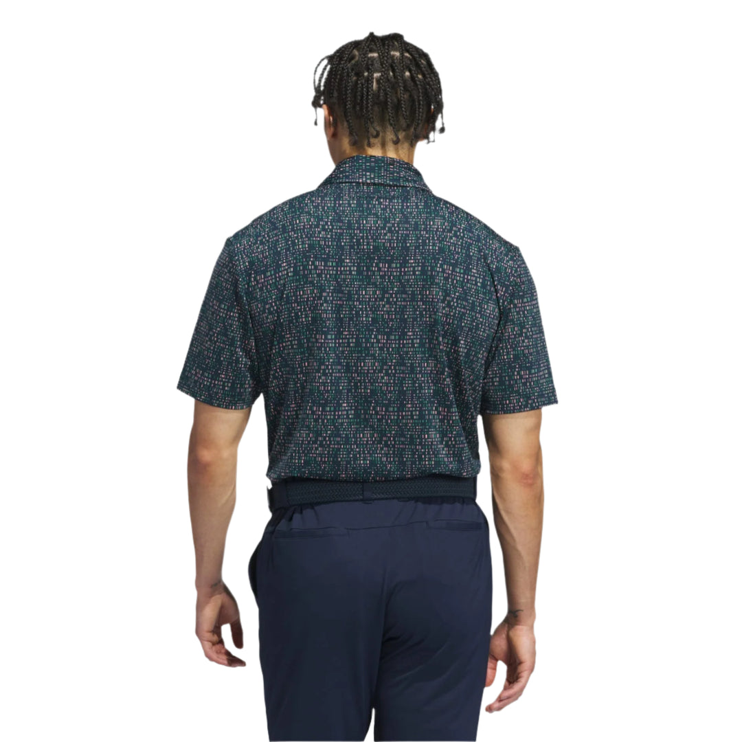 Adidas Men's Golf Shirt | Power Grid Print | Navy