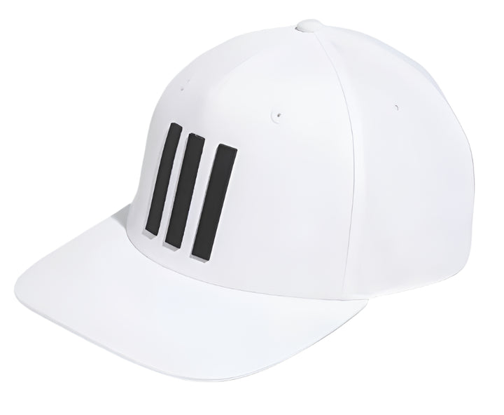 Adidas Men's Golf Cap | Tour 3 Stripe Print | White/Grey