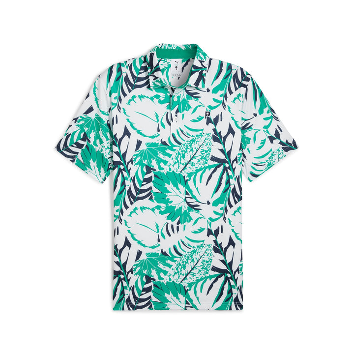 Puma Men's Golf Shirt | PTC Palm Glitch | Green/White