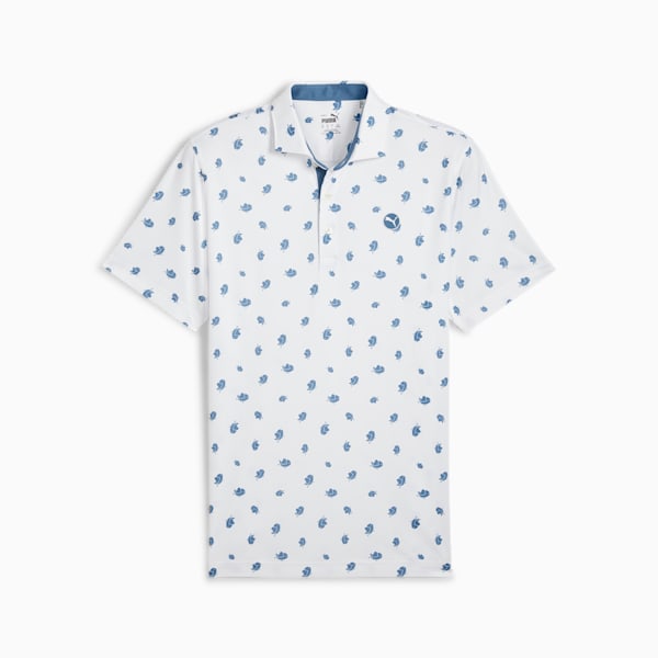 Puma Men's Golf Shirt | Love Birdies | White/Navy