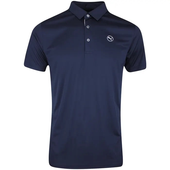 Puma Men`s Golf Shirt | Elevated Solid Polo | Deep Navy