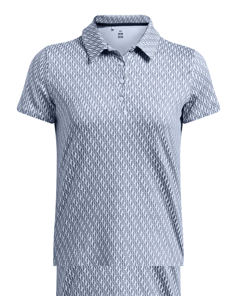 Under Armour Women's Golf Shirt | Playoff 3.0 Printed | Blue