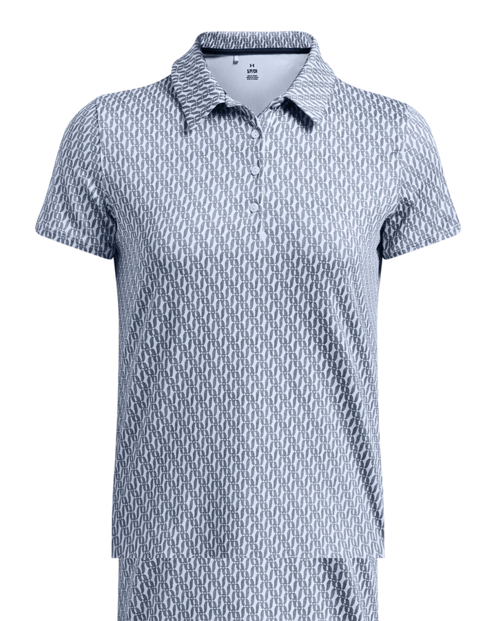 Under Armour Women's Golf Shirt | Playoff 3.0 Printed | Blue