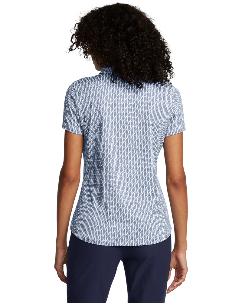 Under Armour Women's Golf Shirt | Playoff 3.0 Printed | Blue