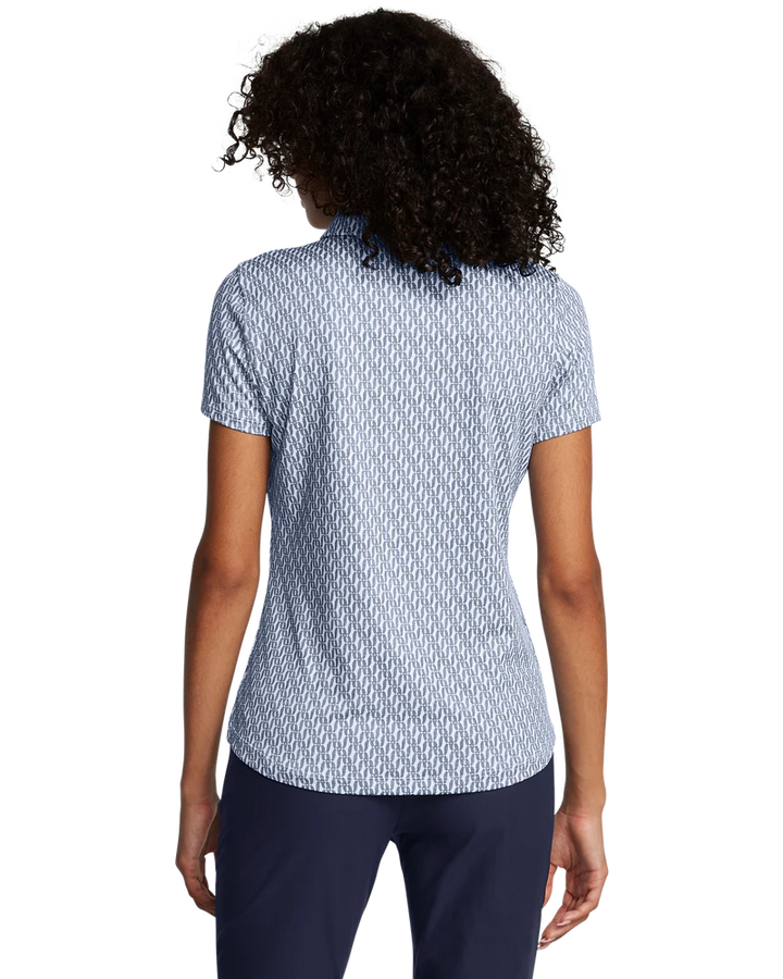 Under Armour Women's Golf Shirt | Playoff 3.0 Printed | Blue