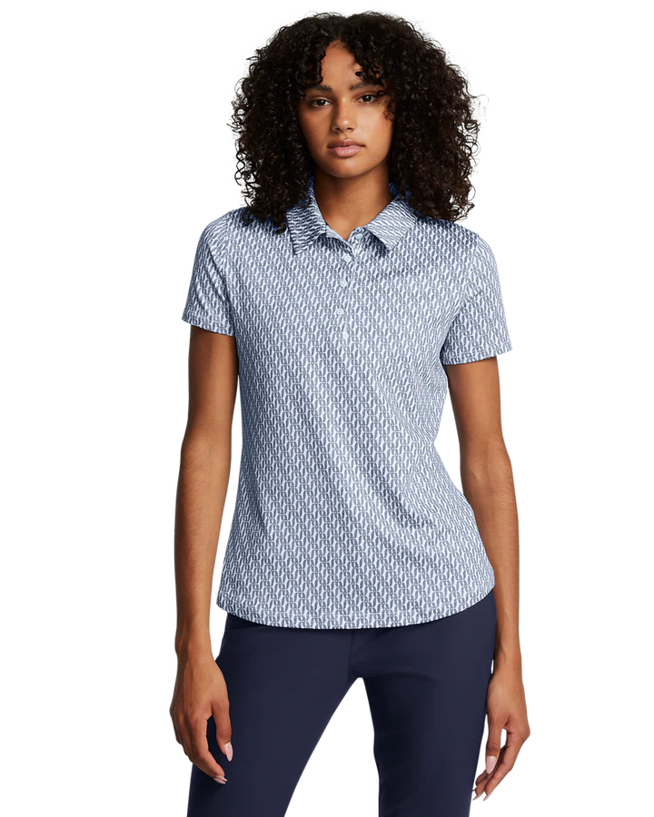 Under Armour Women's Golf Shirt | Playoff 3.0 Printed | Blue