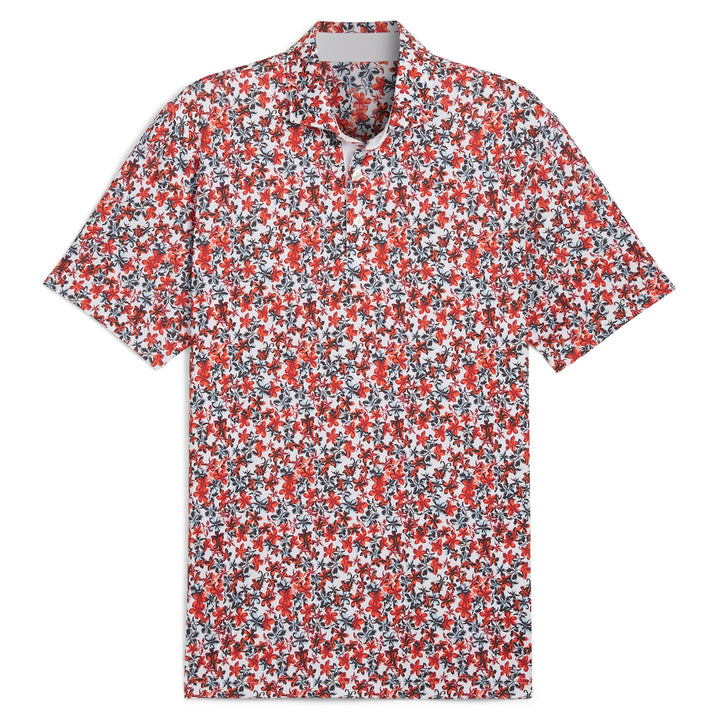 Puma Men's Golf Shirt | Mattr Lillie | Red/Silver Sky