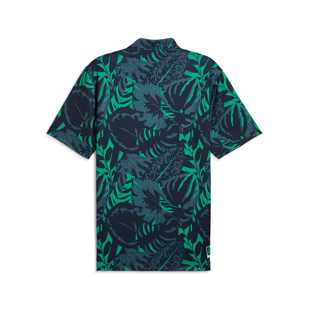 Puma Men's Golf Shirt | PTC Pam Glitch | Green/Navy